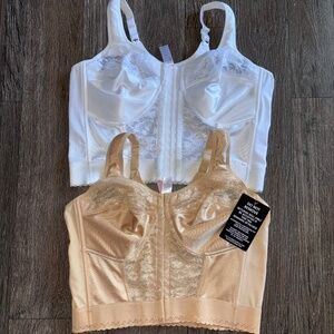 38C Comfort Choice Women's Easy Enhancer Wireless Longline Bra bundle